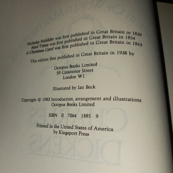 Charles Dickens Treasury of World Masterpieces Octopus Books Leatherbound (1983) - Picture 3 of 7